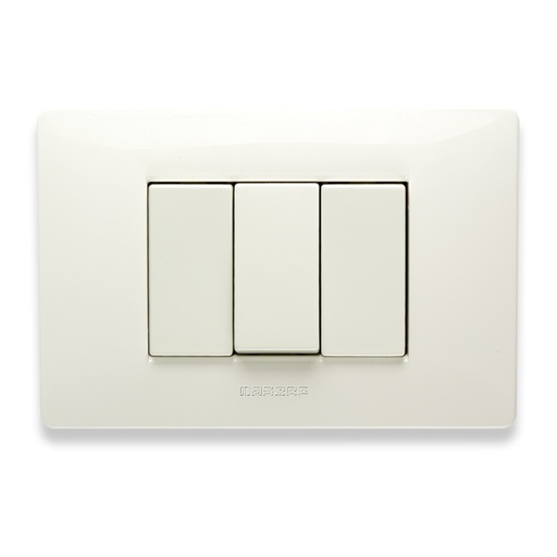 [EMSMX103] PLACCA 3 POSTI MIX BIANCO ASPEN