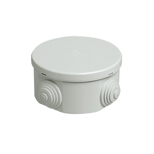 [EPD400C2] CASSETTA DERIVAZIONE CON PASSACAVI TONDA IP44 D.80X40