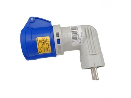[EPD690512] ADATTATORE CURVO 16A 2P+T SCHUKO INDUSTRIALE 