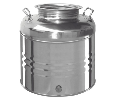 [FEGDAMMA03BAS] CONTENITORE INOX PER OLIO C/PRED.LT30 BASSA