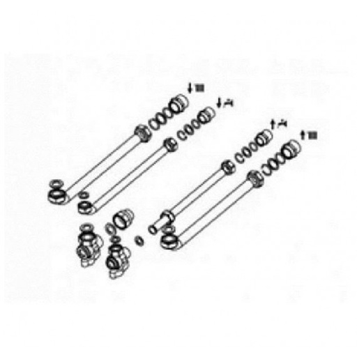 [ICX3318224] KIT IDRAULICO TUBI + 2 RUBINETTI