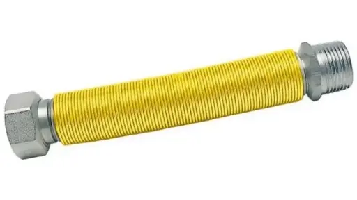 [IEM69204] FLESSIBILE INOX GAS ESTENDIBILE CON PVC GIALLO  DA 3/4 MF-250/520MM