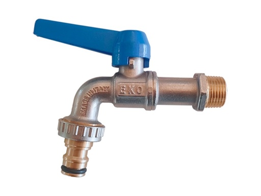 [IENS0071N04] RUBINETTO EKO MATIC PORTAGOMMA INTEGRATO NICHEL 1/2"