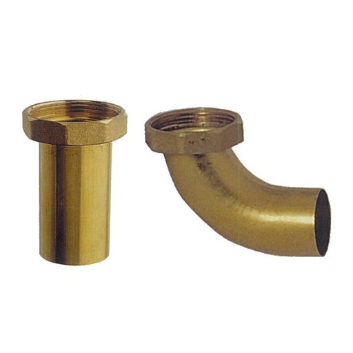 [IGH142] DADO+CODOLO CURVO 1"1/4x32 OTTONE