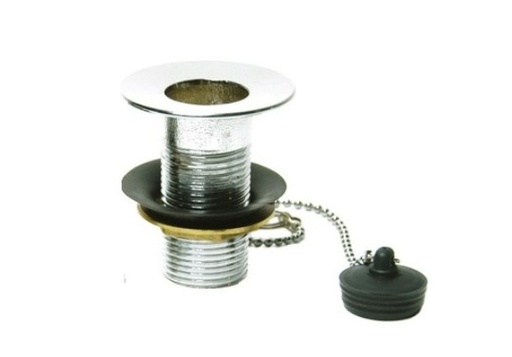 [IGH1851] PILETTA LAVABO CON  TAPPO SENZA TROPPO PIENO 63X1"