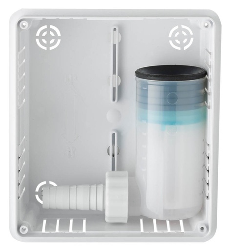 [IGH2370] SIFONE CON SCATOLA SCARICO CONDENZA X INCASSO D18/20