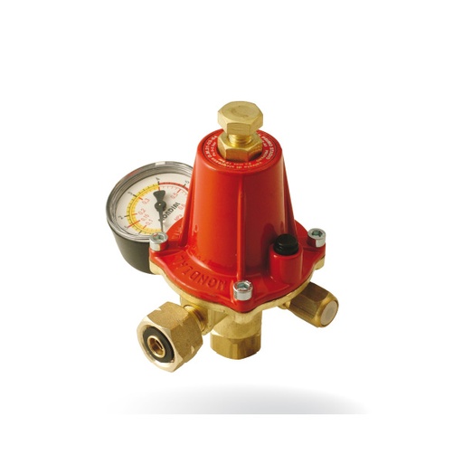 [IGN603R77] RIDUTTORE ALTA PRESSIONE 40KG 0-3BAR CON MANOMETRO+VALVOLA SICUREZZA