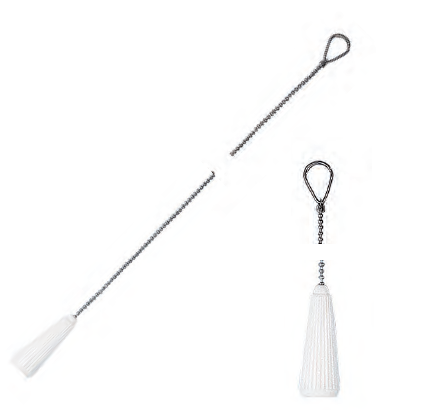 [IID1105] PULL CON CATENA BIANCO PER CASSETTA ALTA MISURA 150 MM