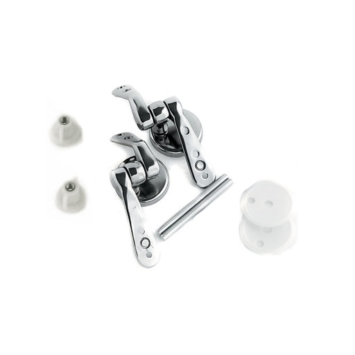 [IIDCER] COPPIA CERNIERE PER SEDILE WC OTTONE+ACCIAIO