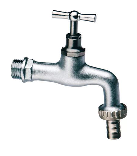 [IIT355S12] RUBINETTO CURVO PORTAGOMMA CROMONICHELATO.1/2"