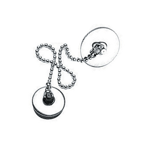 [ILE1052] TAPPO NERO CON CATENA +ROSONE D31