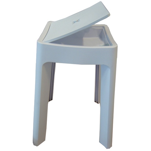 [IMTA90B] SGABELLO CONTENITORE KEOPE BIANCO