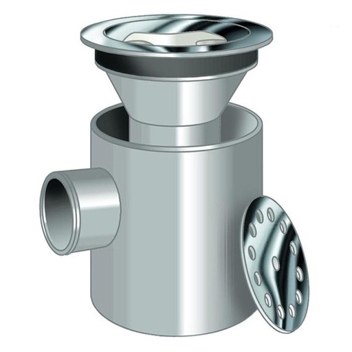 [IRD1961002] POZZETTO A PAVIMENTO 1VIA CON GRIGLIA D100/40