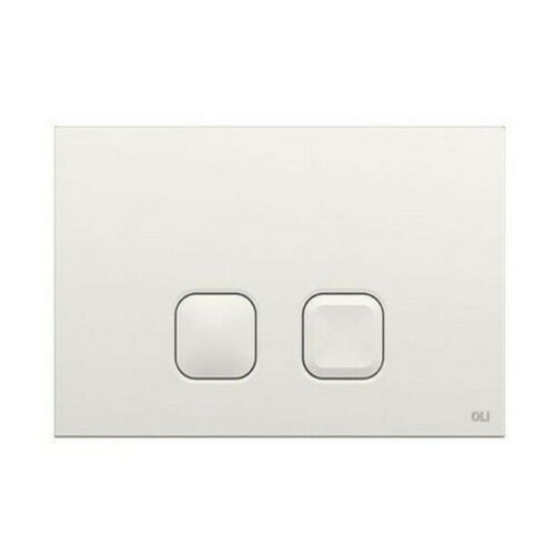 [IOLIP70826] PLACCA PLAIN 2 PULSANTI BIANCA