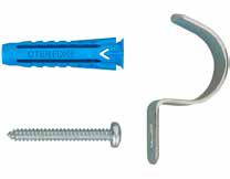 [IOT820T15] GRAFFETTA PESANTE CON TASSELLO ZINCATO 3/8