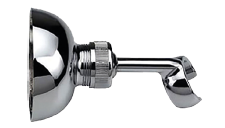 [IPB743] GANCIO DUPLEX BOMBATO CONICO CON FORCELLA OTTONE CR