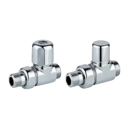 [IPLA136070B] VALVOLA + DETENTORE DRITTO 12X1/2 ARREDA BIANCO