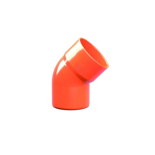 [IPRGA200] CURVA 45° D. 200 ROSSO