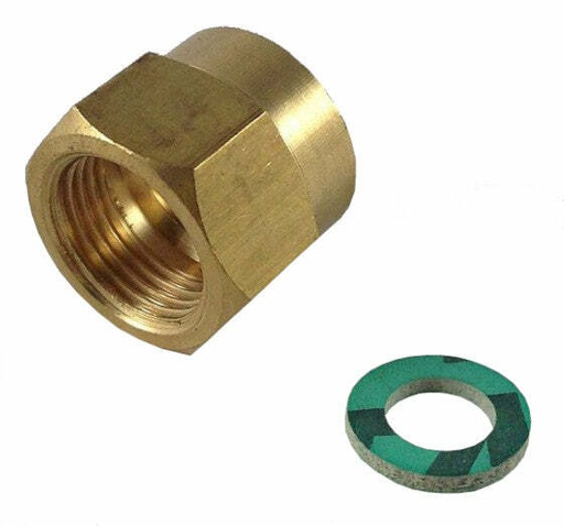 [IPUR9016] DADO DX/SX C/GUARNIZIONE 3/8" PER RAME