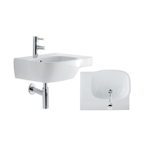 [IPZ50015] LAVABO ASIM 65 CM. SX BIANCO  FANTASIA