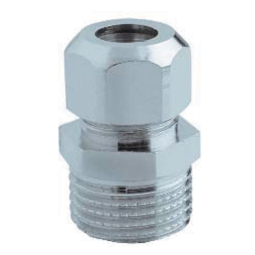 [IRC690012] NIPPLES MASCHIO PER TUBETTO RAME M1/2X12 CROMATO