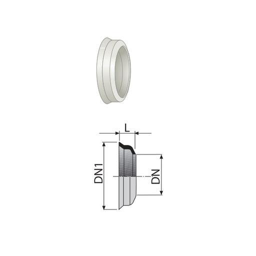 [IRD048100] ROSONE PESANTE  MANICOTTO WC DN100MM