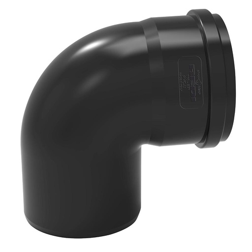 [IRDC9040] CURVA 90° MF D.40 NERO FONOISOLANTE