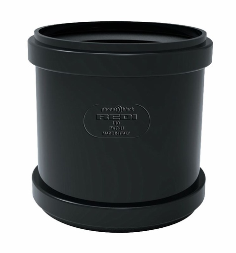 [IRDM100] MANICOTTO CON BATTENTE D.100 NERO FONOISOLA