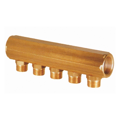 [IROB1210] COLLETTORE A  BARRA 3/4" FF 10 USCITE 1/2"M