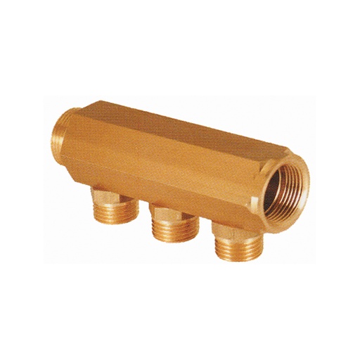 [IROB122] COLLETTORE A  BARRA  3/4" MF 2 USCITE 1/2"M