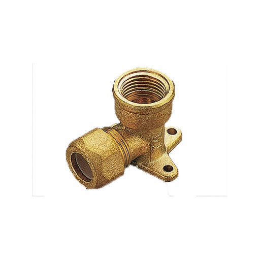 [IROB1671214] GOMITO FEMMINA CON FLANGIA OTTONE BLOCCARE 1/2"X14