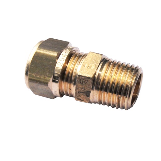 [IROJ160122] RACCORDO MASCHIO OGIVA OTTONE 1"X22-1100