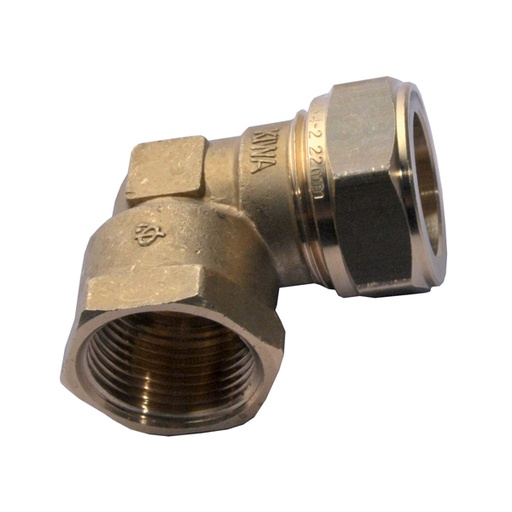 [IROJ1643422] GOMITO FEMMINA CON OGIVA OTTONE 3/4X22-1105