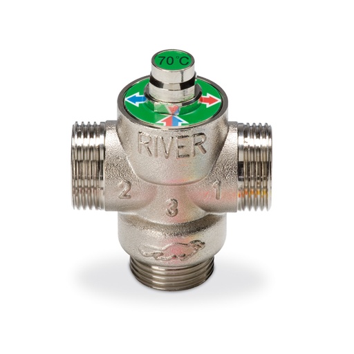 [IRVR470] VALVOLA TERMOSTATICA X STUFA LEGNA /PELLET 1"-70°C