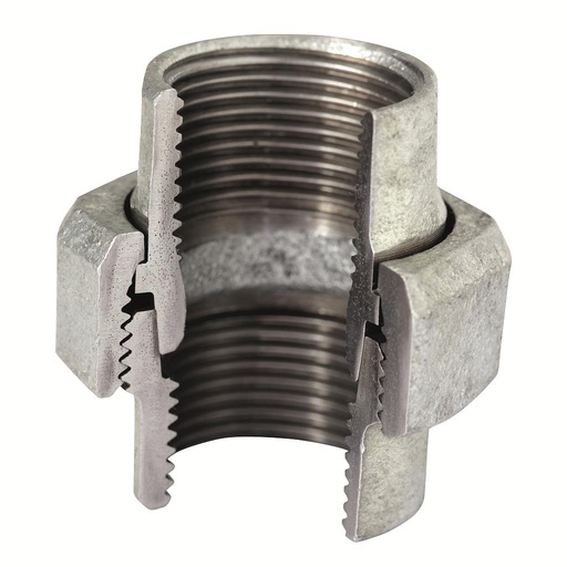 [IRZ3402] BOCCHETTONE FEMMINA/FEMMINA 3 PEZZI 2" ZINCATO