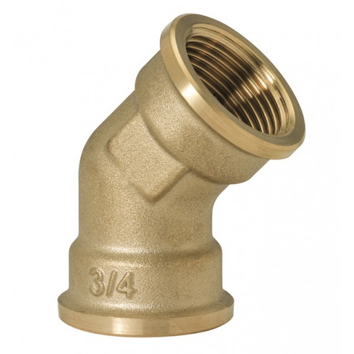 [IRZG9012] GOMITO 45° F.F. DA 1/2" OTTONE GIALLO