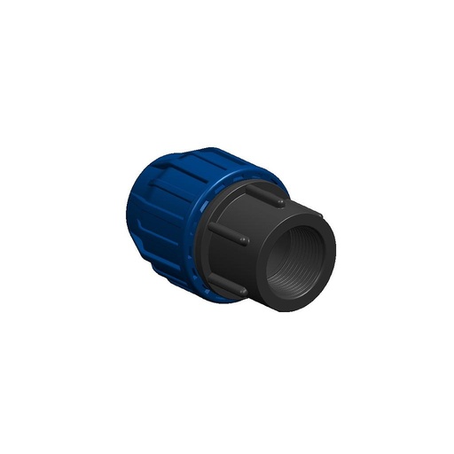 [ISB10011240] RACCORDO FEMMINA 1"1/2X40 POLIETILENE NERO