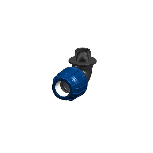 [ISB1303425] GOMITO MASCHIO 3/4"X25 POLIETILENE NERO