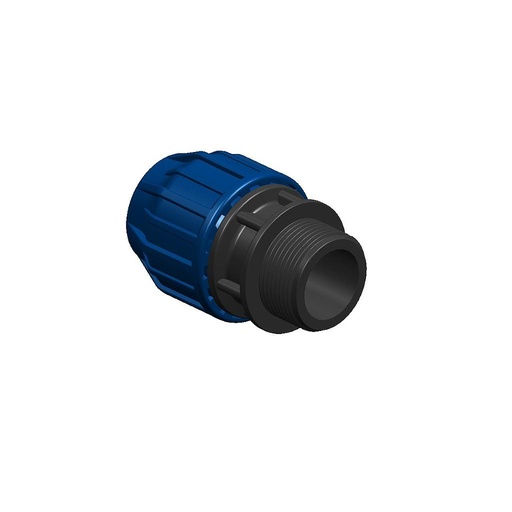 [ISB95132] RACCORDO MASCHIO 1"x32 POLIETILENE NERO