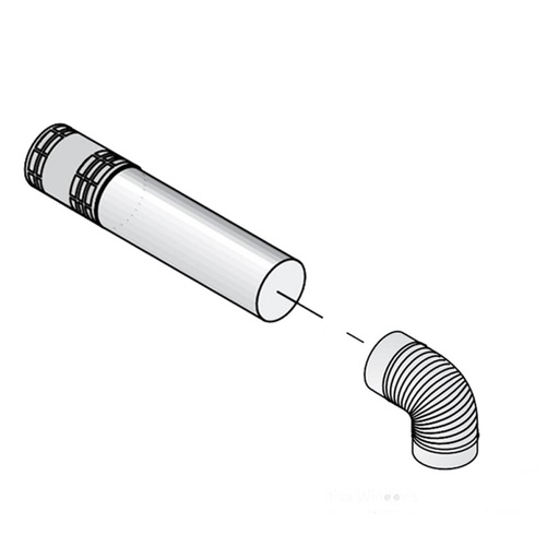 [ISM8112700] CURVA 90° D60/100 X SCALDABAGNO CR