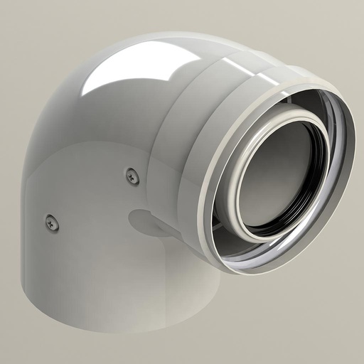 [ITG51355] CURVA COASSIALE 90°MF CONDENSAZIONE D60/100 CON GUARNIZONE