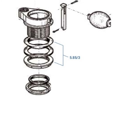 [ITSRU585/3] GRUPPO DI SERRAGGIO 3PZ.     5.85/3