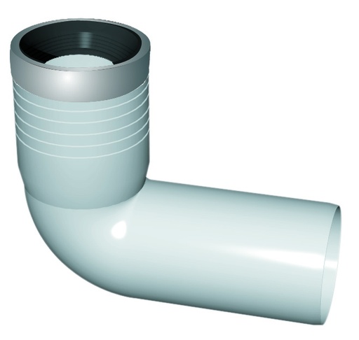 [IWV612800] CURVA WC D.90 PROLUNGATA HTCWS CON GUARNIZIONE E TAPPO