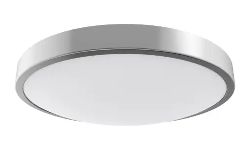 [EBOCOCO163] PLAFONIERA 17W BIANCO/ARGENTO 1200LM