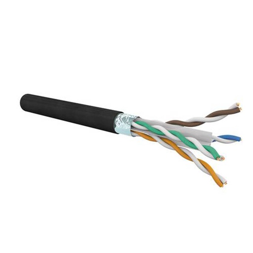 [ECCUTPCAT6CCA] UTP CAT 5E 4X2X24 AWG PVC NERO BUTILICO
