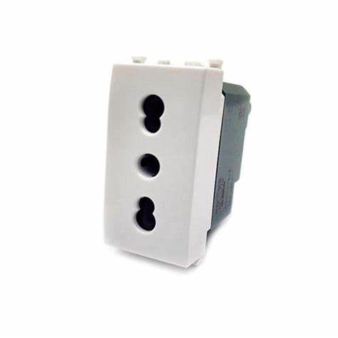 [EMATOT618B] PRESA BIVALENTE VMR PLANA BIANCO