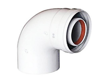 [IBXK71410141] CURVA COASSIALE 60/100 PARTENZA X SCALDABAGNO