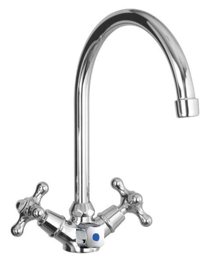 [IMA0107C] MONOFORO MANIGLIA CROCE CANNA PONTE 3 VIE CROMO