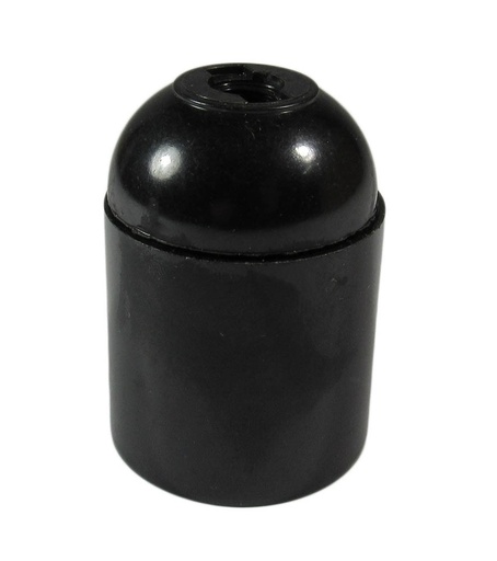 [EFAI0165N] PORTALAMPADA E27 LISCIO NERO
