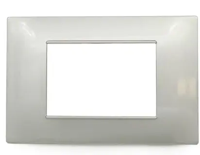 [EMATOT6003-04] PLACCA 3M GRIGIO CHIARO COMPATIBILE CON VIMAR PLANA3